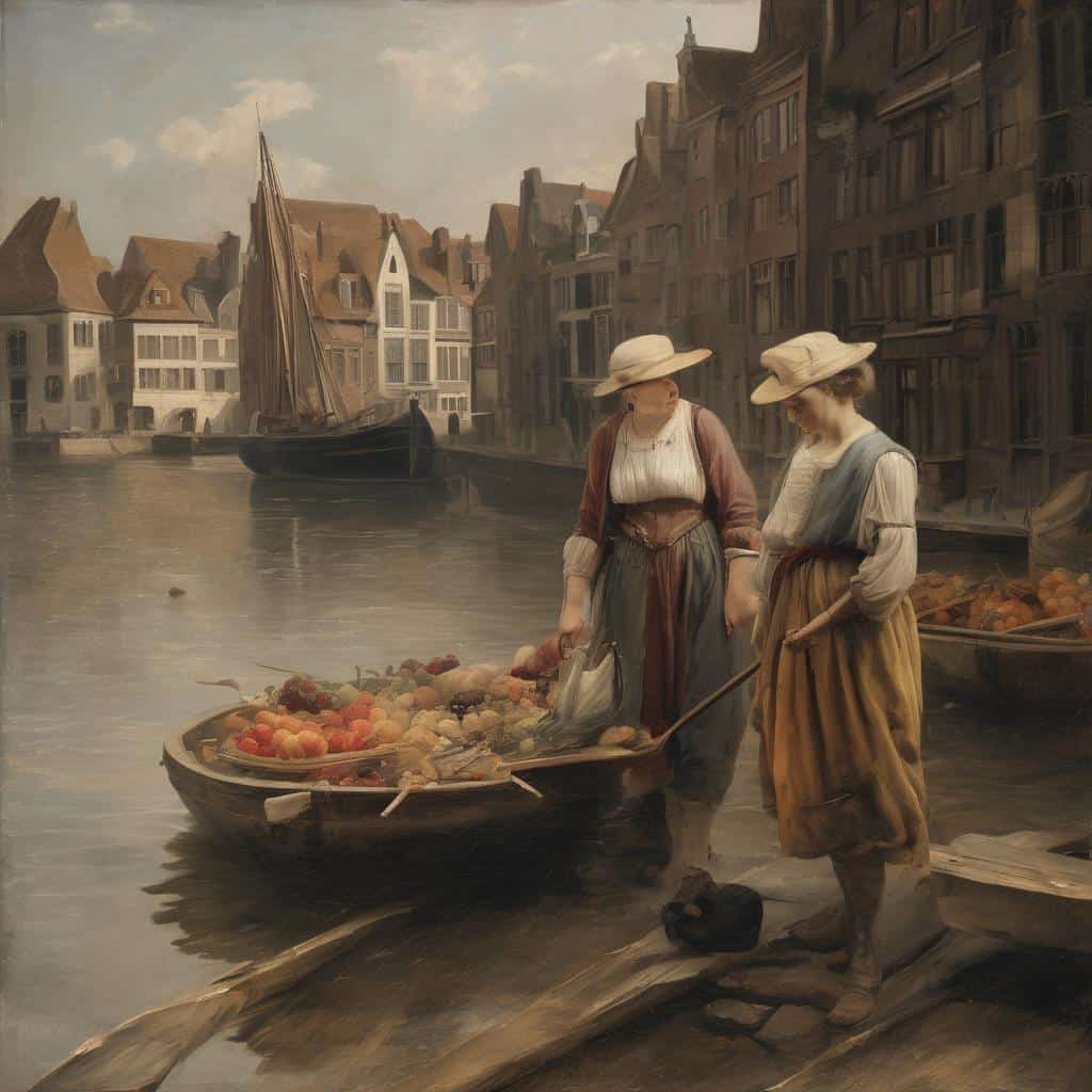 Πωλητές φρούτων σε παραδοσιακό κανάλι στην Ολλανδία, τέχνη στο διαδίκτυο, νέες μορφές και προκλήσεις στην τέχνη.